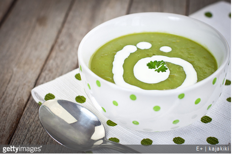 Soupe de salade scarole et pois cassés